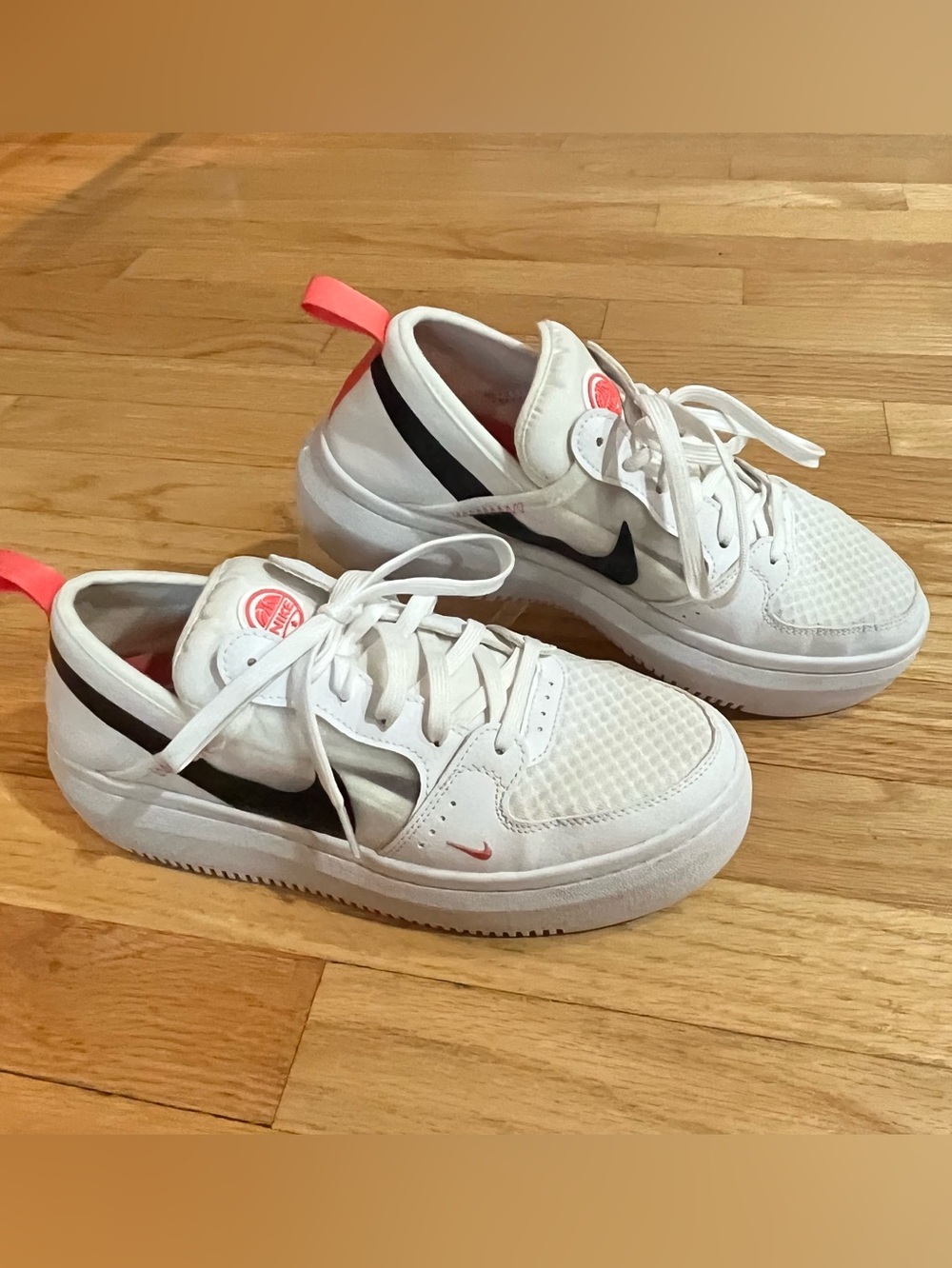 Nike Women’s Court Vision Alta TXT Low Top White/Black/Coral Size 9 CW6536-103